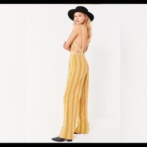 Urban outfitters straight neck mustard  jumpsuit